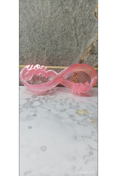 Pinhomedizayn Şık pembe epoksi sonsuzluk takı kutusu, dayanıklı ve zarif tasarım