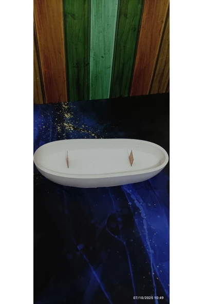 Pinhomedizayn Taş döküm kayık Bitmeyen mum - 2