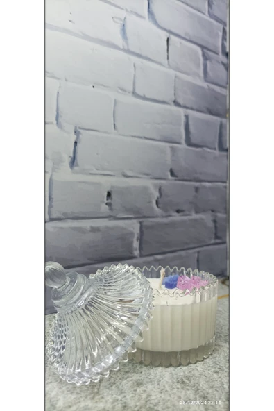 Pinhomedizayn Cam kapaklı %100 soya mum - 2