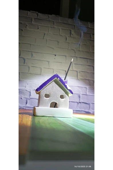 Pinhomedizayn Taş döküm tütsülük dekoratif ev - 3