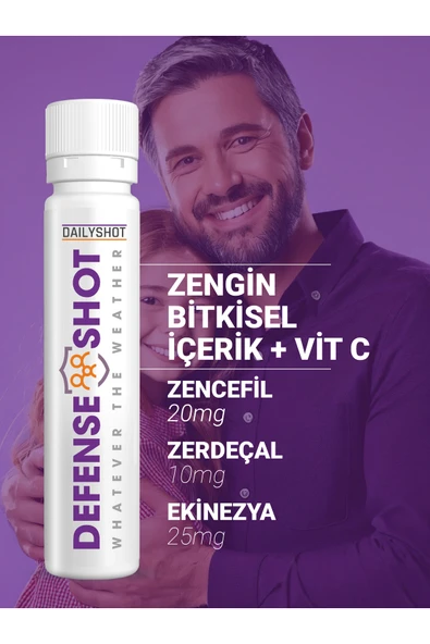 hangover Shot Defense Shot Soğuk Algınlığına Karşı Bitkisel Gıda Takviyesi, Defense Shot 7'li - Resim 5