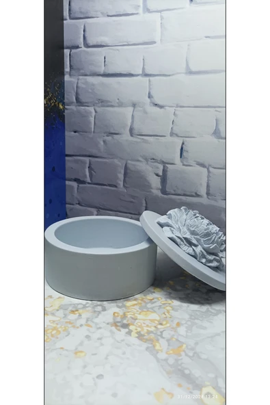 Pinhomedizayn Taş döküm kapaklı kap - 4