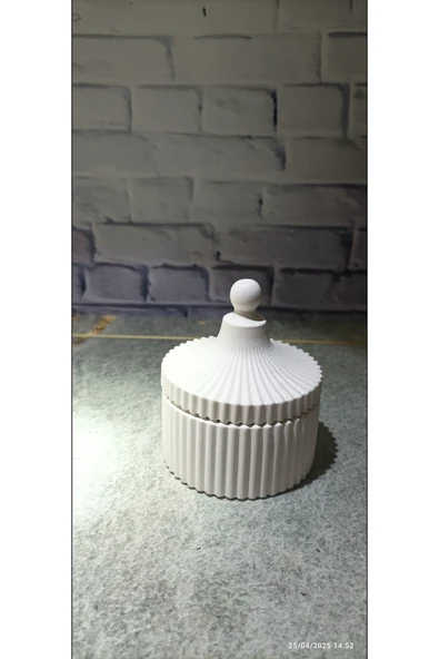 Pinhomedizayn Kapaklı taş döküm %100 soya mum - 2