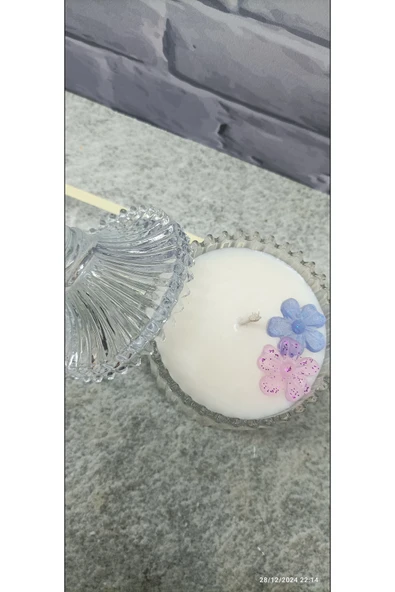 Pinhomedizayn Cam kapaklı %100 soya mum