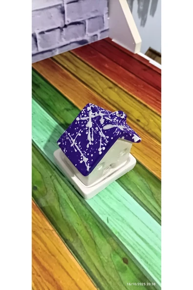 Pinhomedizayn Taş döküm tütsülük dekoratif ev - 4