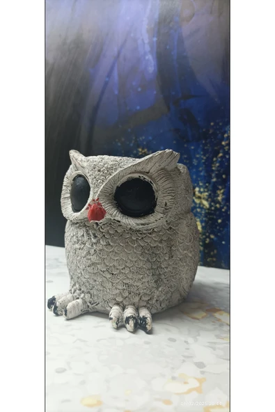 Pinhomedizayn Taş baykuş mum %100 Soya - 2