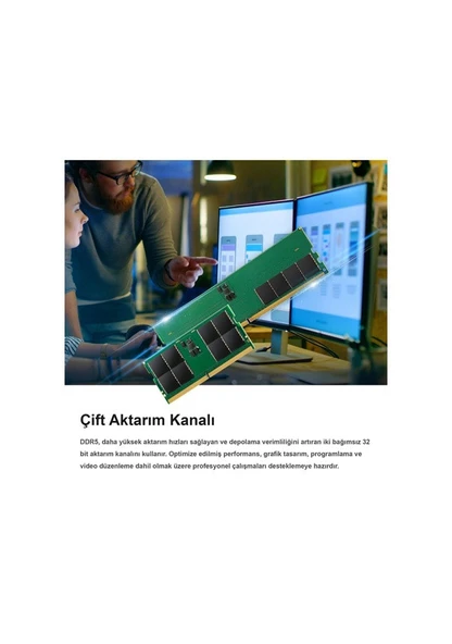 Transcend JM4800ASE-32G 32GB DDR5 4800Mhz CL40 1.1V Notebook Ram - Resim 3