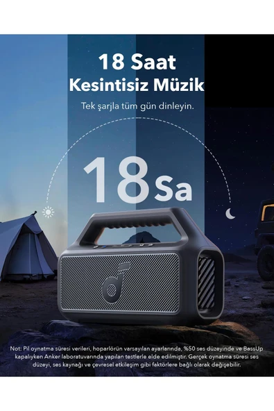 Anker Soundcore Boom 2 Se Taşınabilir Bluetooth Hoparlör - Siyah - A3148 - Resim 5