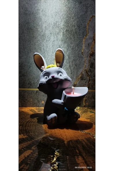 Pinhomedizayn Taş döküm Tavşanlı mum - 2