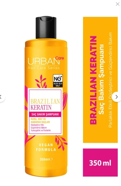 Urban Care Brazilian Keratin Düzleştirici Etkili Saç Bakım Şampuanı 350 ml ürün görseli 1