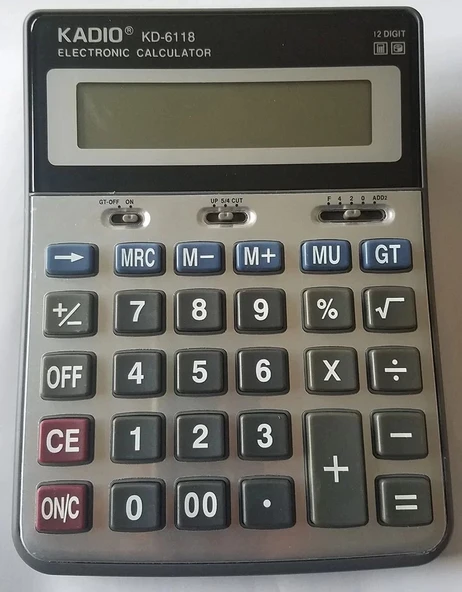 Kd-6118 12 Haneli Büyük Boy Hesap Makinesi ürün görseli