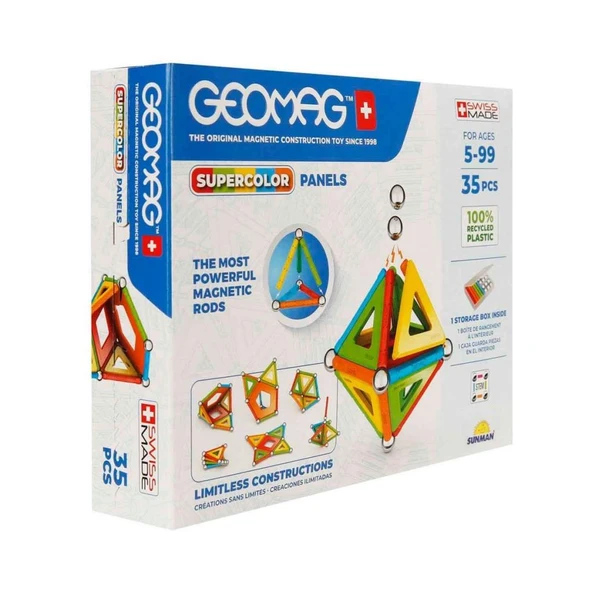 0377 Renkli Manyetik Zeka Oyunu 35 Parça Sunman