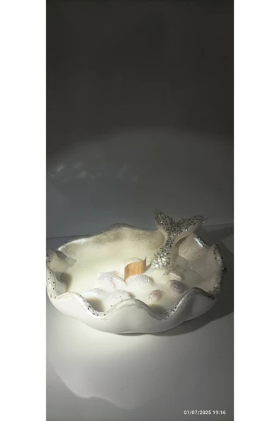 Pinhomedizayn Büyük İstridye okyanus kokulu %100 soya mum - 2