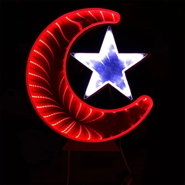 Ay Yıldız Işık Pano Türk Bayrağı Bigem Bm-079 - Resim 3