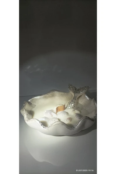 Pinhomedizayn Büyük İstridye okyanus kokulu %100 soya mum - 4