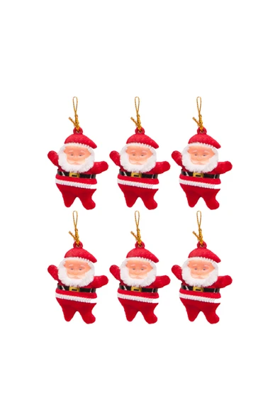 Waldern Yılbaşı Çam Ağacı Süsü Noel Baba 6'lı - Resim 3