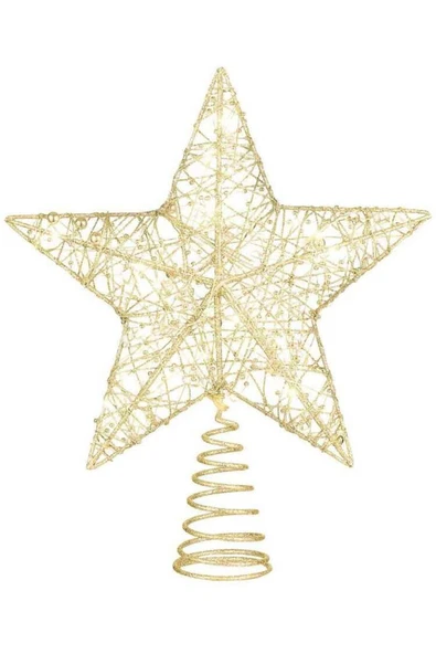Waldern Yılbaşı Çam Ağacı Yıldız Tepeliği Gold - Resim 4