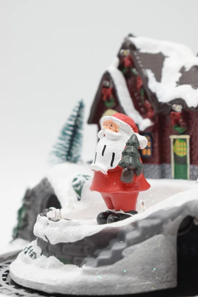 Waldern Premium Collection Dekoratif Işıklı Yılbaşı Süs Tren-Noel Baba - Resim 4