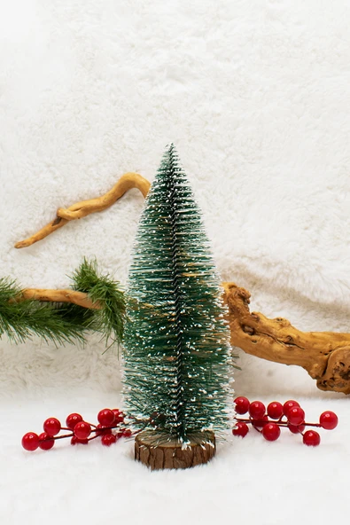 Mini Yeşil Çam Ağacı 15 CM Yılbaşı Süsü ürün görseli