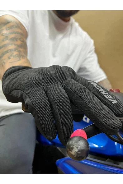 VENOM YAZLIK MOTOSİKLET ELDİVENİ VNP-650 SİYAH - 2