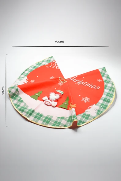 Waldern Premium Lüx Ağaç Örtüsü 90*90 CM Yeşil-Kırmızı ürün görseli