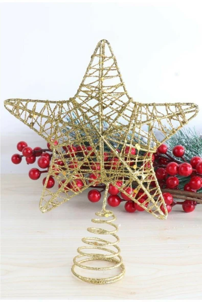 Waldern Yılbaşı Çam Ağacı Yıldız Tepeliği Gold - Resim 3