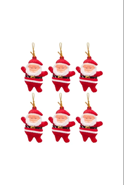 Waldern Yılbaşı Çam Ağacı Süsü Noel Baba 6'lı ürün görseli