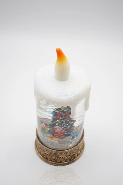 Waldern Premium Collection Dekoratif Işıklı Yılbaşı Süs Mum 24 cm - Resim 5