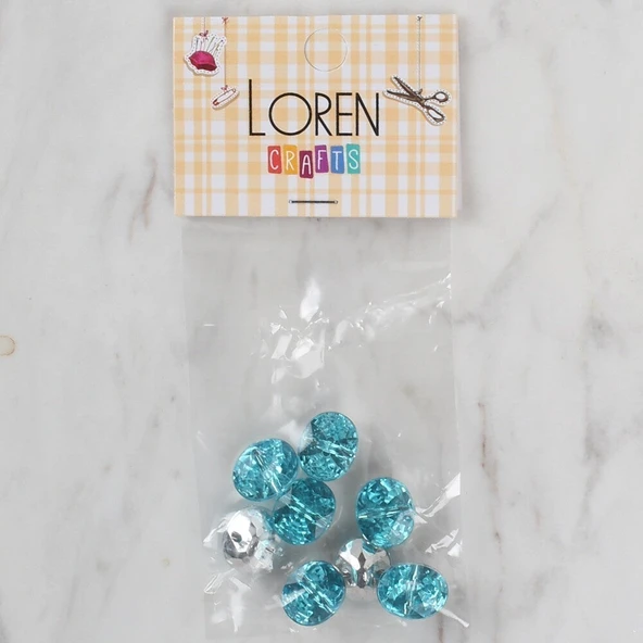 Loren Crafts turkuaz 8 li düğme - 234 ürün görseli 1