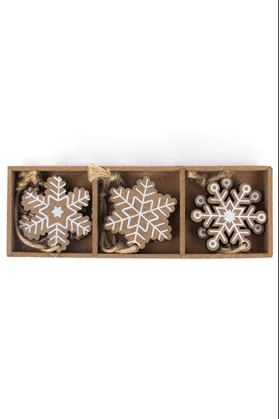 6lı Kar Tanesi 8 Cm Yılbaşı Süs ürün görseli