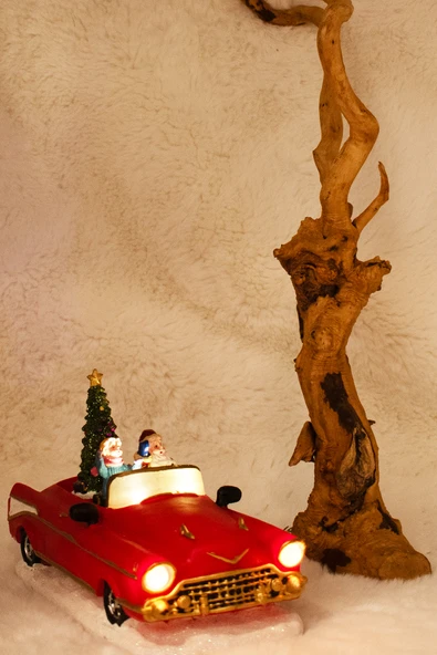 Luxury Dekoratif Kırmızı Araba Yılbaşı Süsü 27*17cm ürün görseli