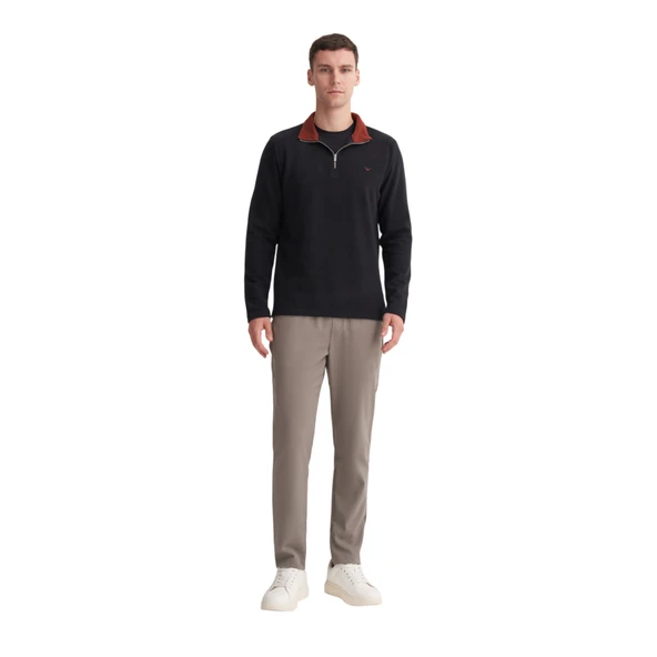 Erkek Slim Fit  Sweatshırt 56430 - Resim 9