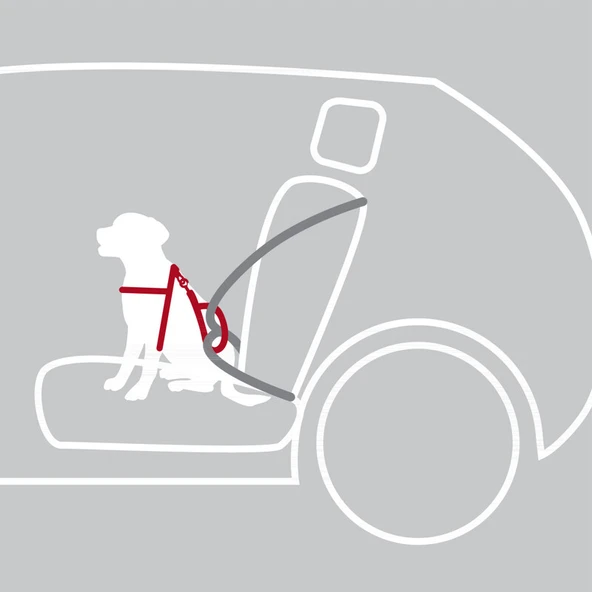 Trixie Köpek Emniyet Kemeri ve Göğüs Tasması 40-55cm 17mm Siyah S-M - Resim 3