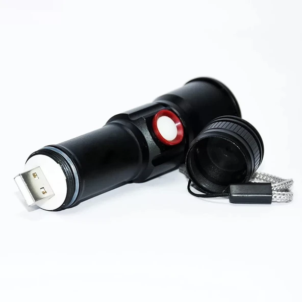 Xml-2 Led 1.000 Lümen  Usb Şarjlı El Feneri  Wt-611 - Resim 5