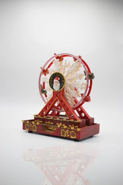 Waldern Premium Collection Dekoratif Yılbaşı Süs Müzikli Işıklı Dönme Dolap - 3