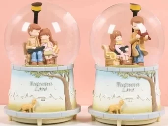 Sonbahar Sevgili Kar Küresi Orta Boy ürün görseli 1