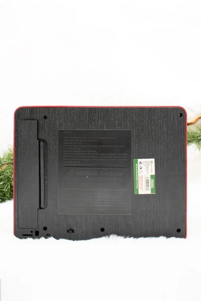 Dekoratif Nostalji TV Kar Küresi Kırmızı Yılbaşı Süsü 20*25*9CM - Resim 4