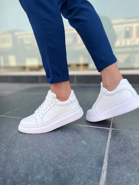 KB-DX46 Kuback Beyaz Deri Günlük Erkek Ayakkabı - Resim 2