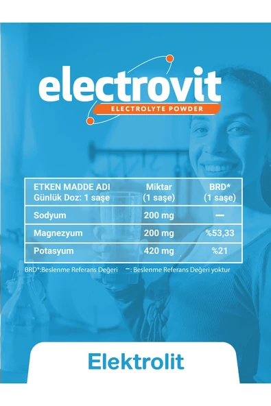 Hangover Shot Electrovit Portakal Aromalı Elektrolit İçeren Toz 8 Şase, Hidrasyon,Magnezyum,Potasyum,Sodyum - Resim 5