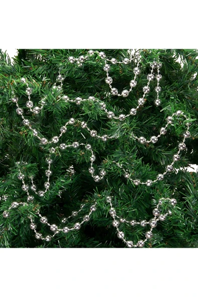 Waldern Premium 5 metre 6mm Yılbaşı Zincir Süs Gümüş - Resim 2