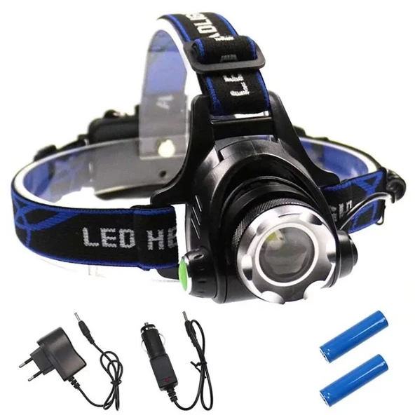 Orjinal 800 Lümen Tx6 Şarjlı Zoomlu Kafa Feneri Wt-120 - Resim 2