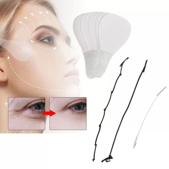 Yüz Kaş Göz Boyun Gerdirme Bantları Ve Lastikleri (10 Adet) - Resim 4