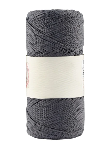 Makrome İpi 3mm Polyester Antrasit ürün görseli 1
