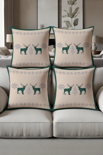 Dijital Baskılı Yumuşak Dokulu 4’lü Kırlent Kılıfı Takımı (43x43 cm) KRL0046 RENKLİ 43 X 43 ürün görseli