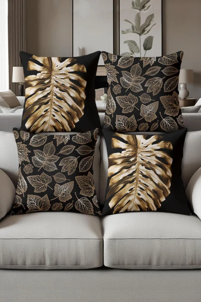 Dijital Baskılı Yumuşak Dokulu 4’lü Kırlent Kılıfı Takımı (43x43 cm) KRL0008 RENKLİ 43 X 43 ürün görseli