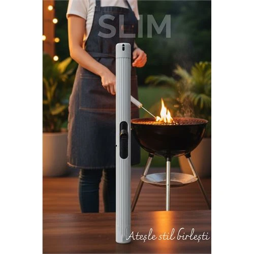 Slim Çakmak  - Barbekü, Pipo ve Mutfak Kullanımı İçin 21 cm Uzunlukta Gazlı Mangal Çakmağı ürün görseli 1
