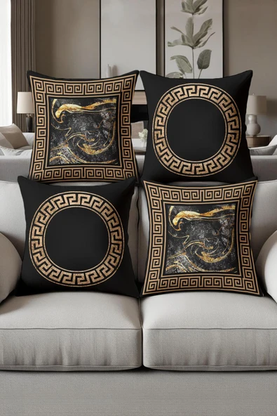 Dijital Baskılı Yumuşak Dokulu 4’lü Kırlent Kılıfı Takımı (43x43 cm) KRL0011 RENKLİ 43 X 43 ürün görseli