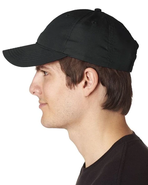 Düz Siyah Şapka Sportif Cap - Resim 2