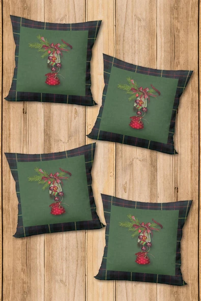 Dijital Baskılı Yumuşak Dokulu 4’lü Kırlent Kılıfı Takımı (43x43 cm) KRL0041 RENKLİ 43 X 43 - Resim 2