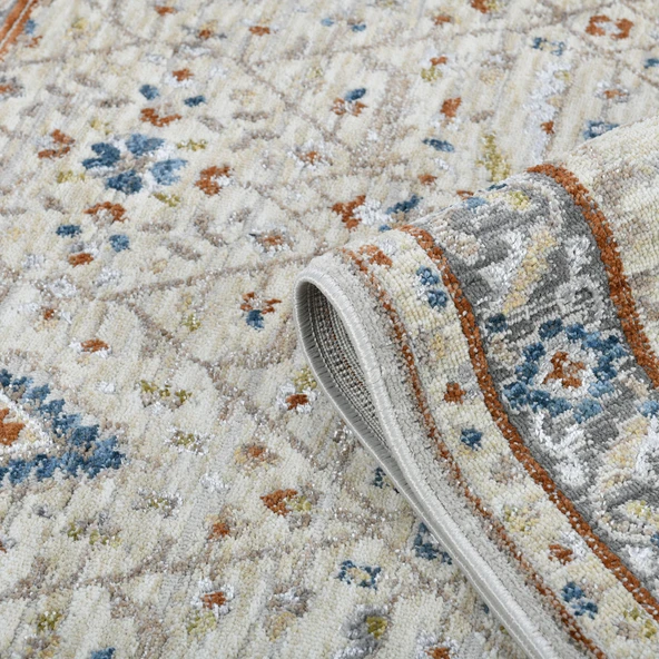 Motto Vintage Modern Dokuma Halı Oturma Odası Salon Halısı Y969A_WV15 - Resim 5